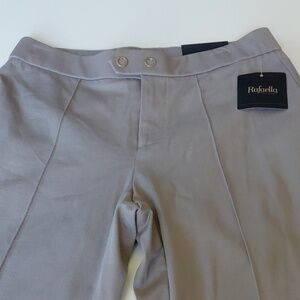 RAFAELLA Women's Straight Leg Pebble  Gray Pants Size 8 Petite